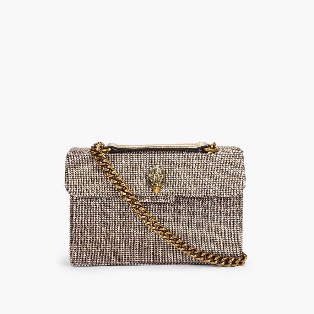 Beige Kurt Geiger Fabric Kensington Women's Mini Bag | UAE-82036799