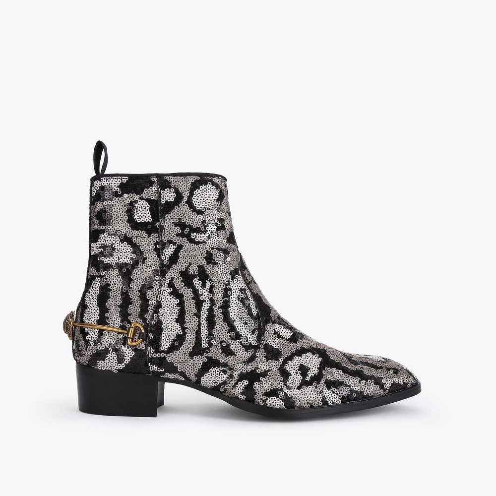 Beige Kurt Geiger Gin Sequin Men's Ankle Boots | UAE-09851349