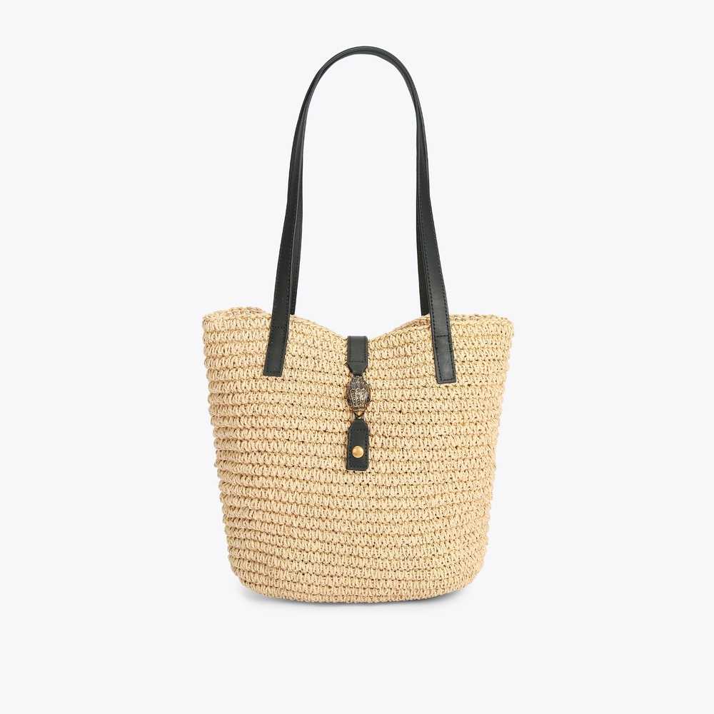 Beige Kurt Geiger Hampton Raffia Women's Tote Bags | UAE-78350969