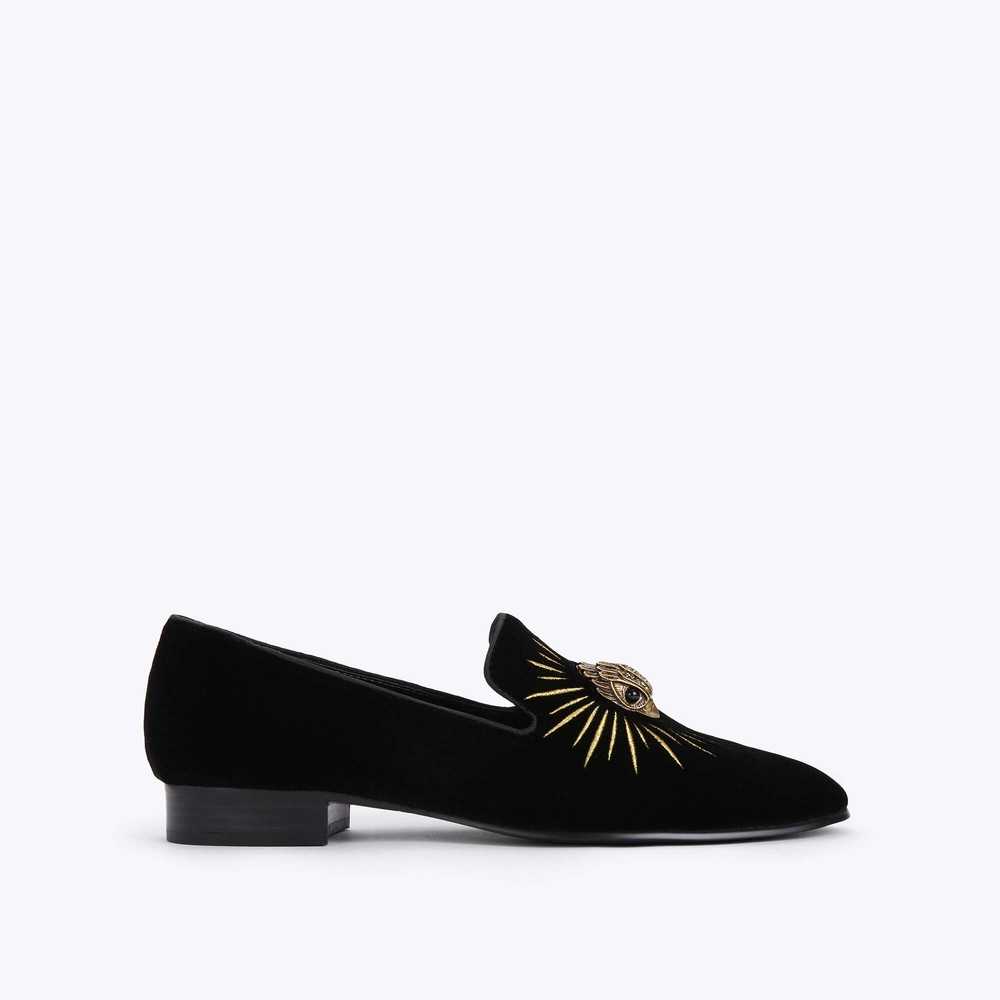 Black Kurt Geiger Ace Eagle Men's Loafers | UAE-47698539