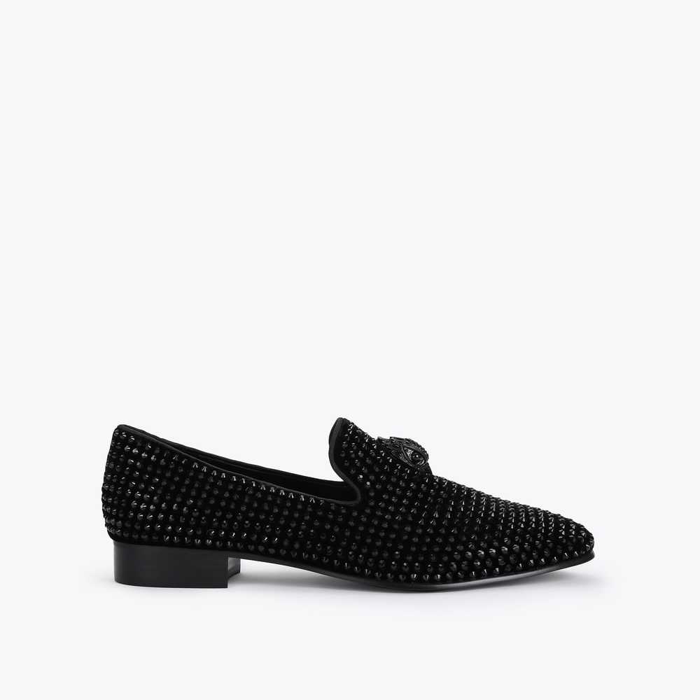 Black Kurt Geiger Ace Stud Men's Loafers | UAE-15260399