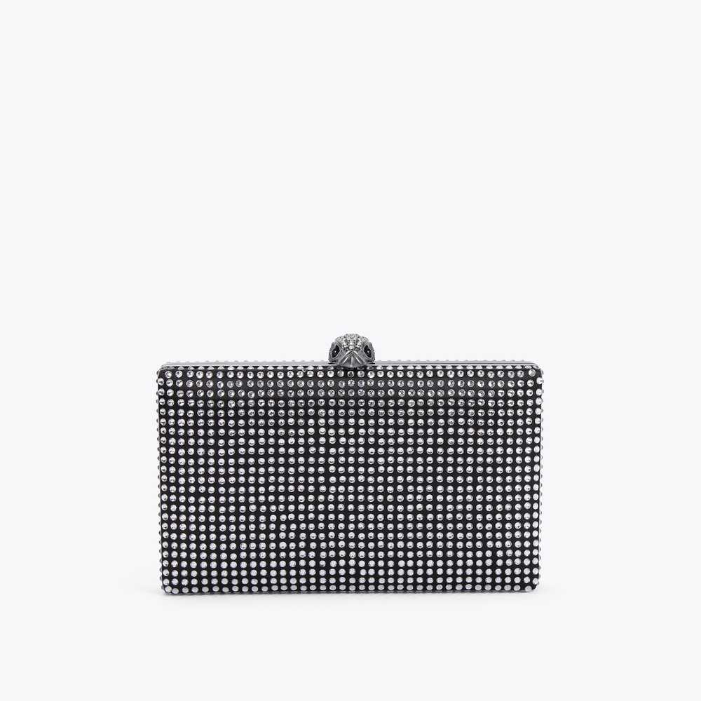 Black Kurt Geiger Crystal Kensington Women's Clutch Bag | UAE-58934019