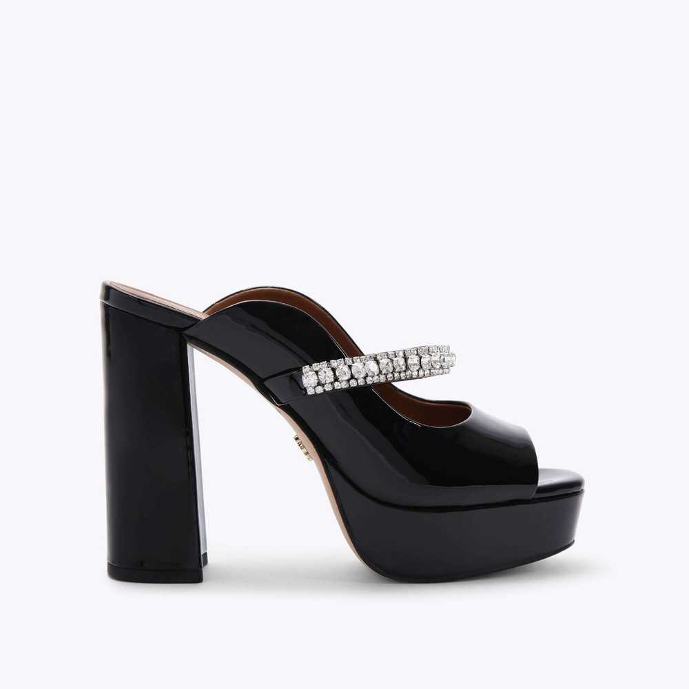 Black Kurt Geiger Duke Platform Women's Heels | UAE-57031289