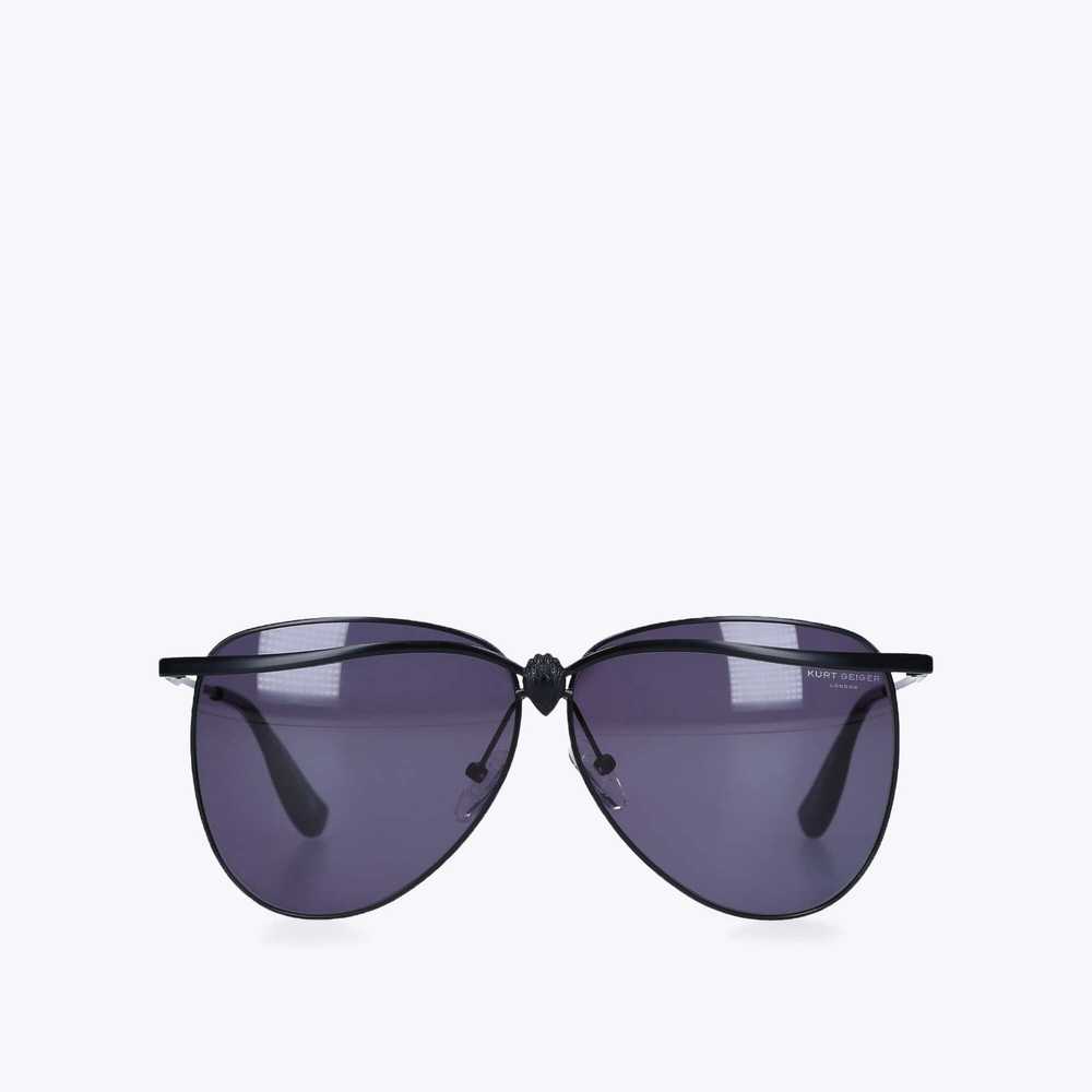 Black Kurt Geiger Eagle Aviator Women's Sunglasses | UAE-78623909