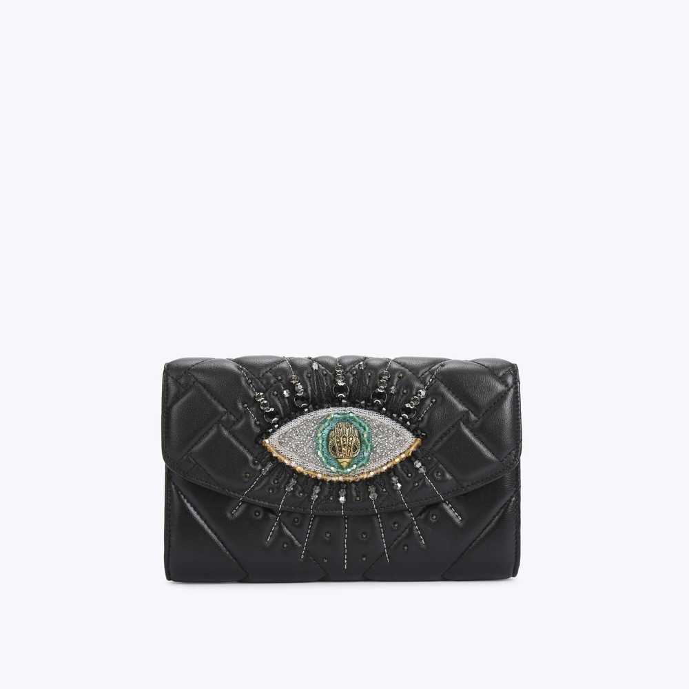 Black Kurt Geiger Kensington Chain Women's Wallets | UAE-05948769