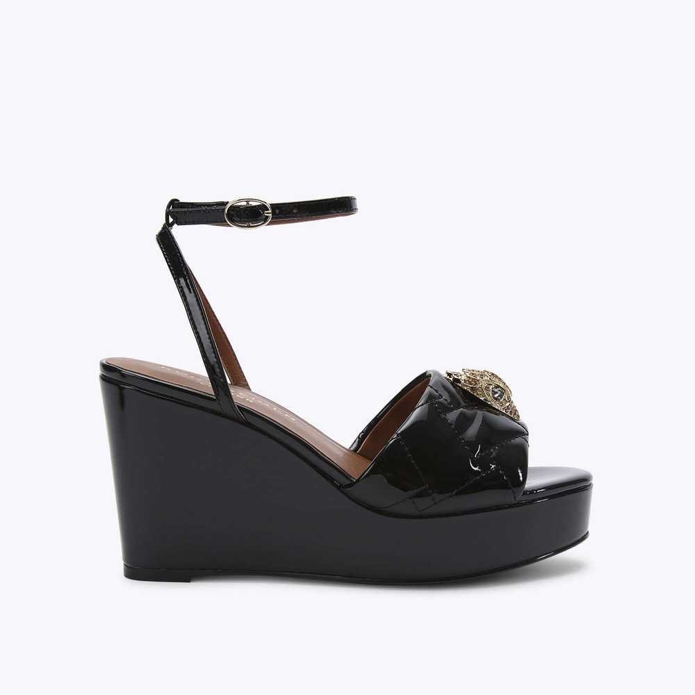 Black Kurt Geiger Kensington Wedge Women's Wedge Sandals | UAE-90152479