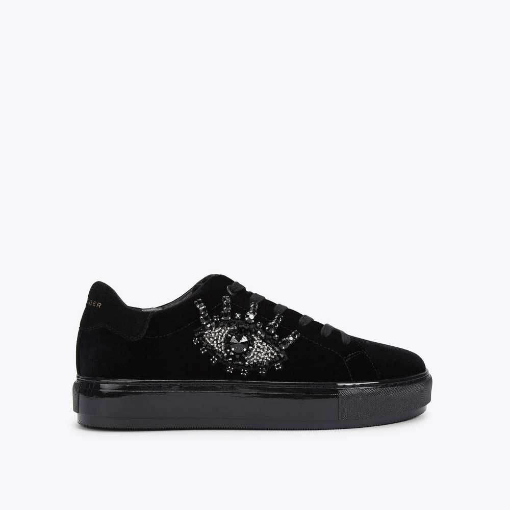 Black Kurt Geiger Laney Eye Men's Sneakers | UAE-89613529