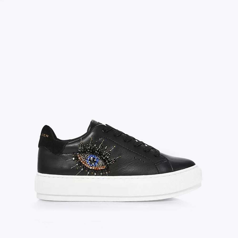 Black Kurt Geiger Laney Eye Women's Sneakers | UAE-01423769