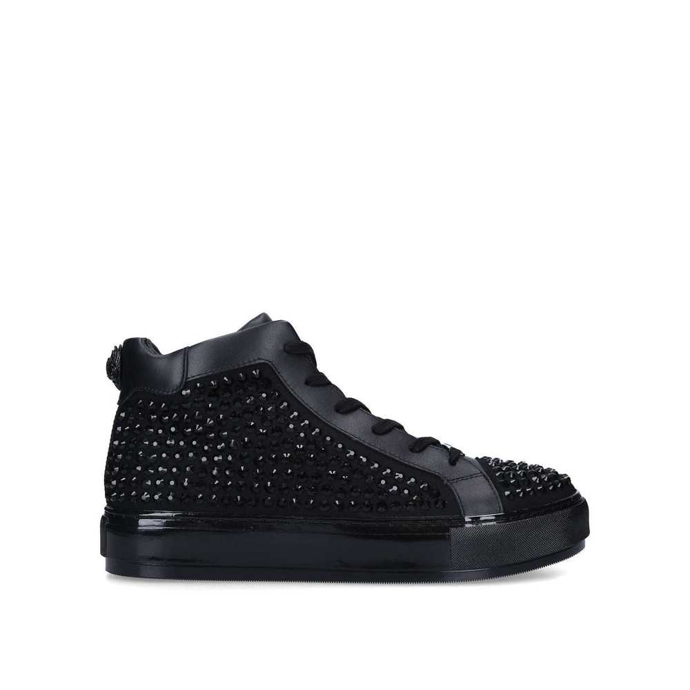 Black Kurt Geiger Laney Stud Men's Sneakers | UAE-02731989