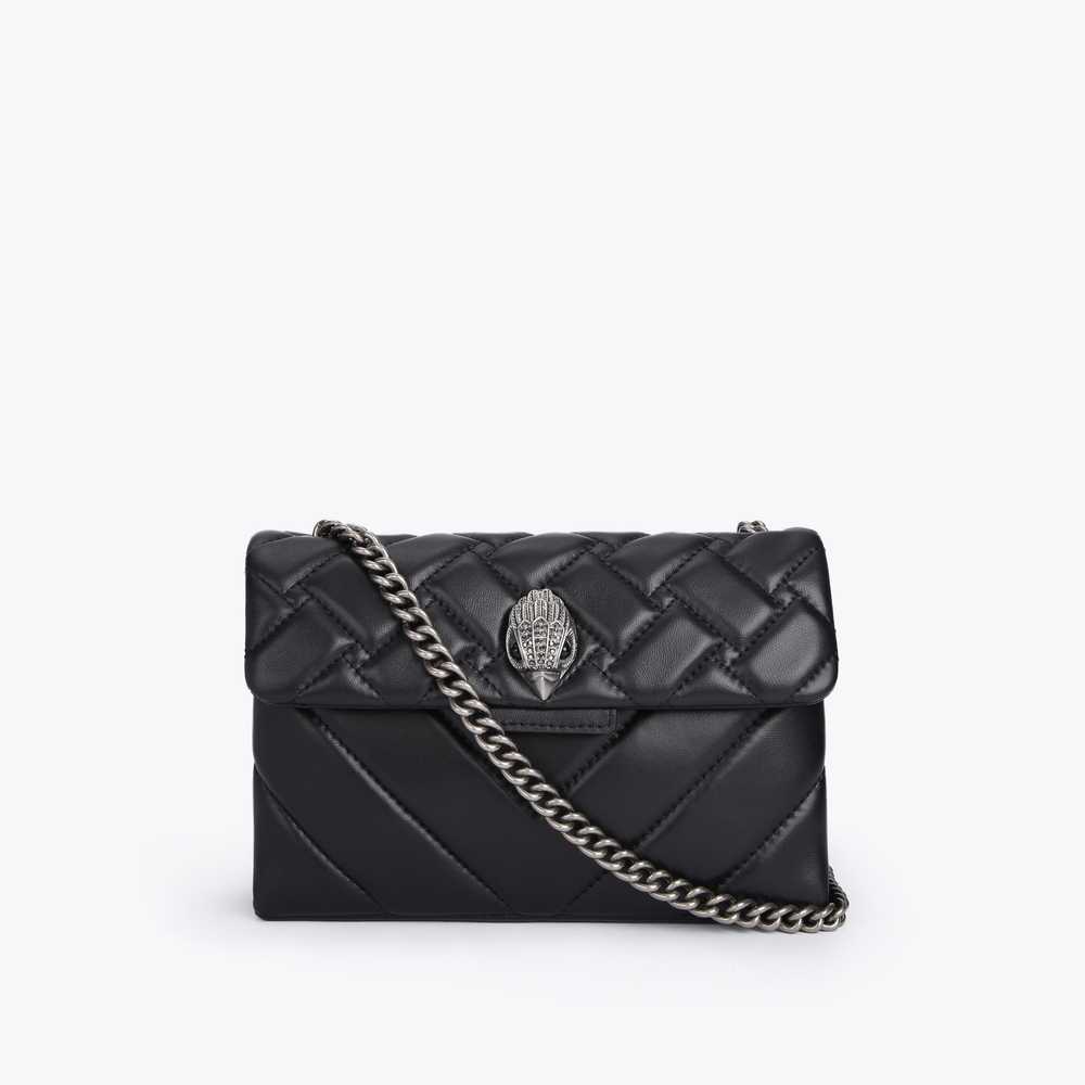 Black Kurt Geiger Leather Medium Kensington Women's Purses | UAE-24768539