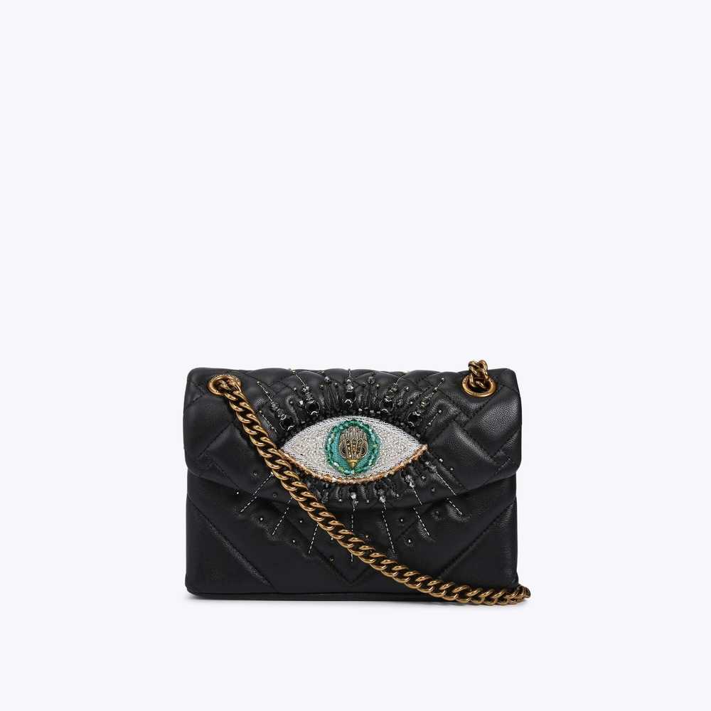 Black Kurt Geiger Leather Mini Kensington Eye Women's Crossbody Bags | UAE-60143579