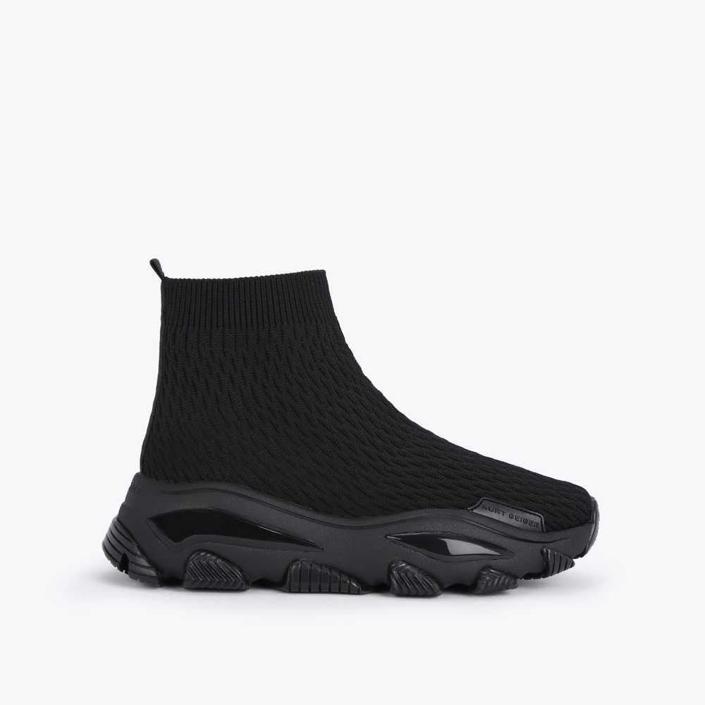 Black Kurt Geiger Lettie Knit Sock Drench Women's Sneakers | UAE-51239809