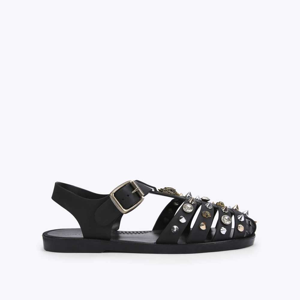 Black Kurt Geiger Madelyn Fisherman Women's Sandals | UAE-17649509