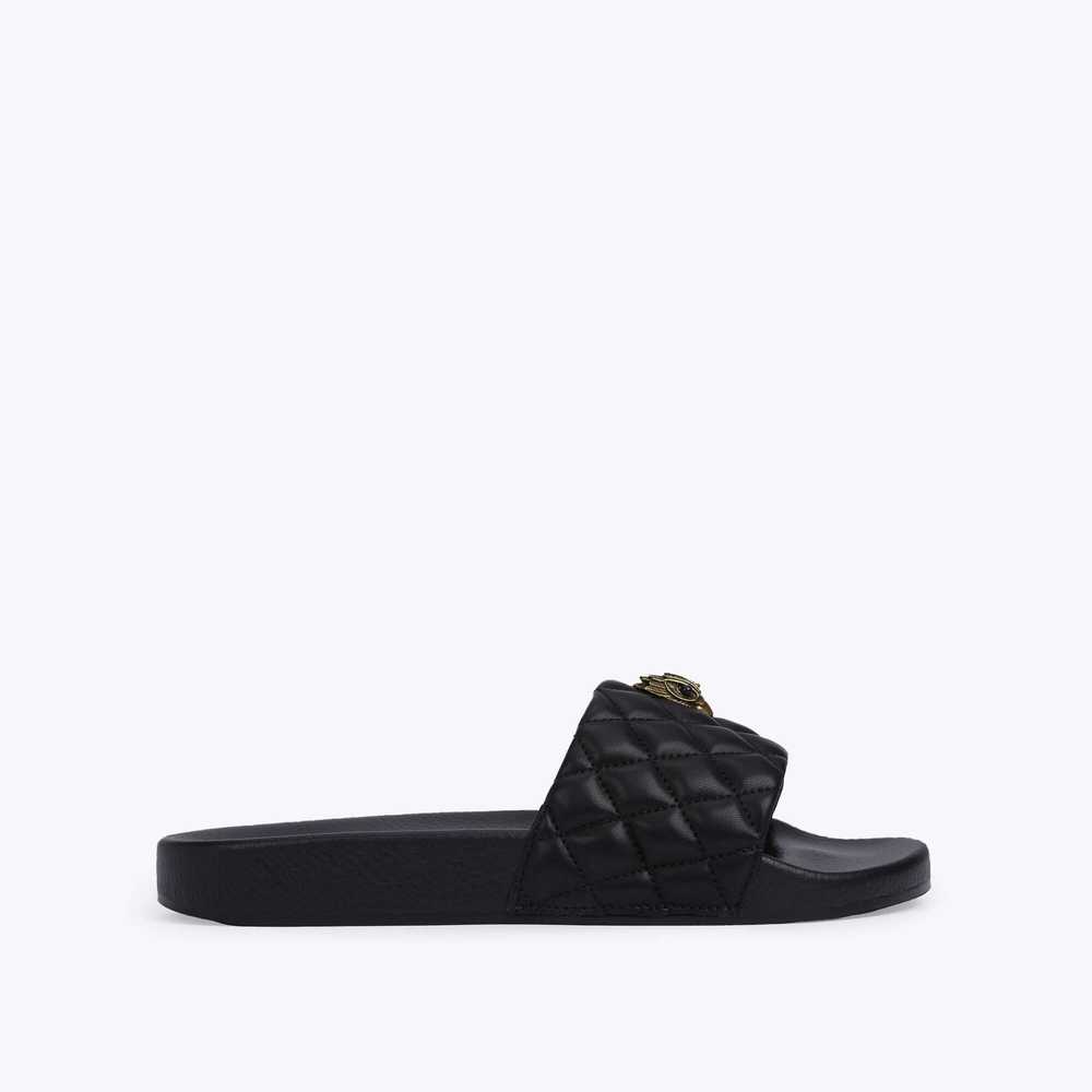 Black Kurt Geiger Meena Eagle Women's Sandals | UAE-76580429