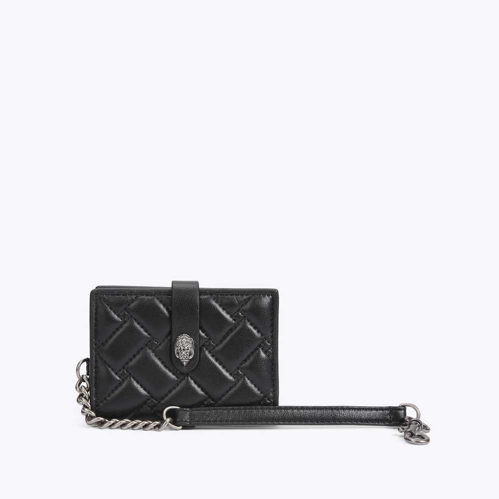 Black Kurt Geiger Mirror Card Kensington Women's Cardholders | UAE-04753919