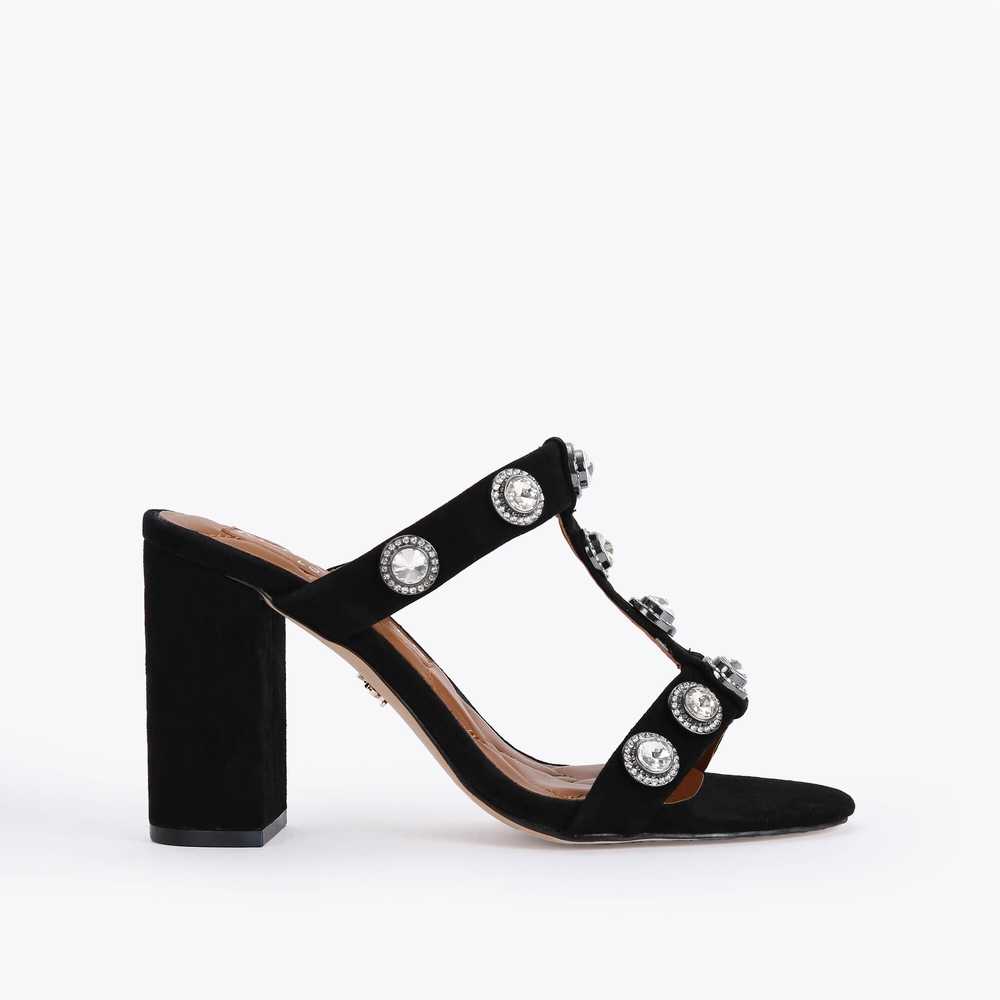 Black Kurt Geiger Octavia Block Women's Mules | UAE-18079539