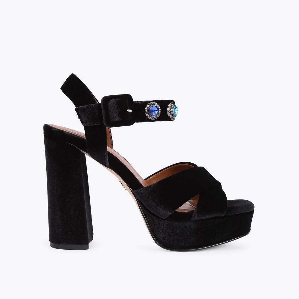 Black Kurt Geiger Octavia Platform Women's Sandals | UAE-54983609