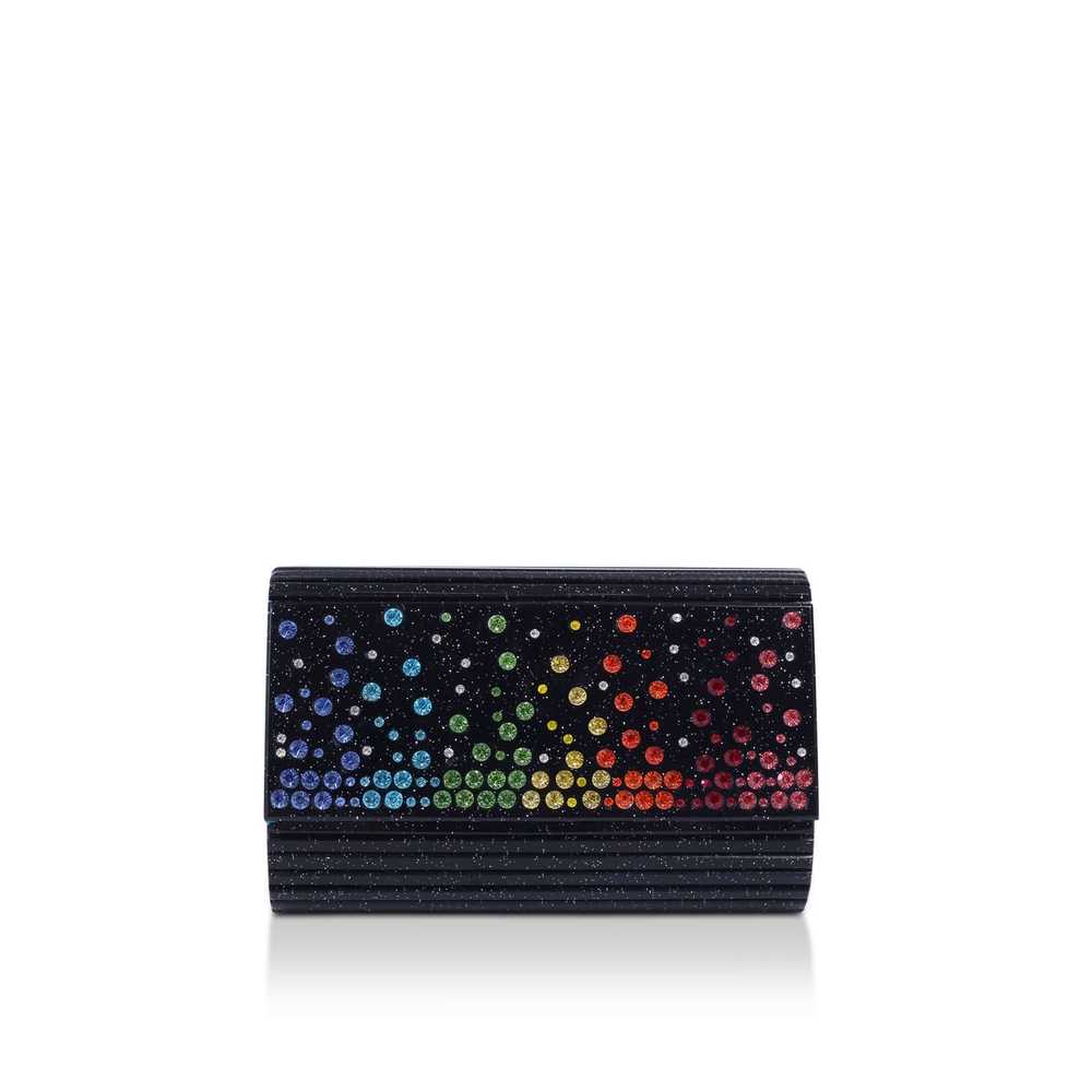 Black Kurt Geiger Party Envelope Crystals Women's Clutch Bag | UAE-51786949