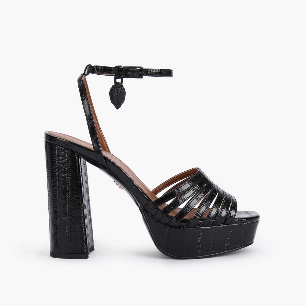 Black Kurt Geiger Pierra Platform Women's Sandals | UAE-19427039