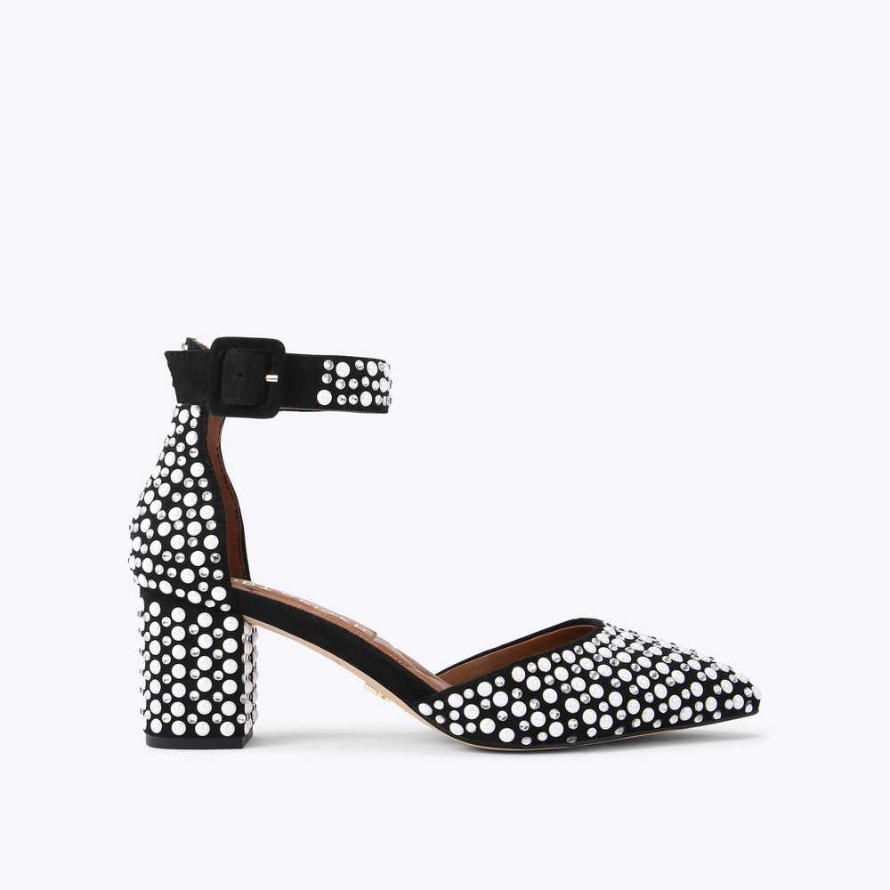 Black / White Kurt Geiger Burlington Women's Heels | UAE-07589649