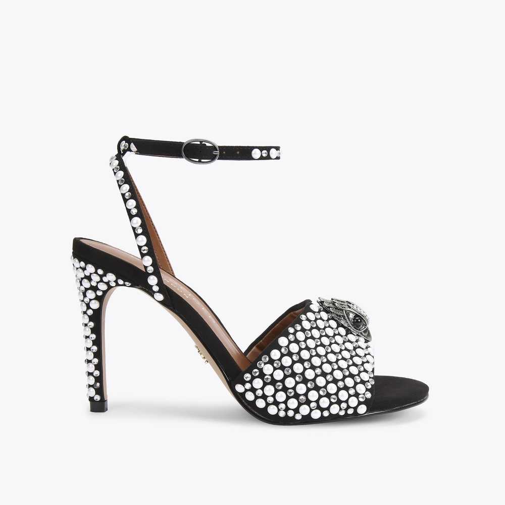 Black / White Kurt Geiger Kensington Women's Sandals | UAE-09128769