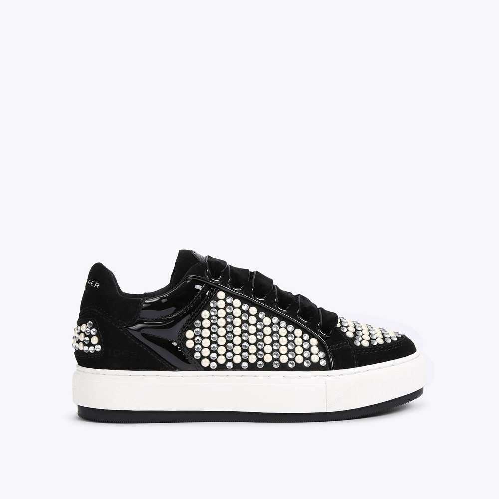 Black / White Kurt Geiger Southbank Women's Sneakers | UAE-87162499