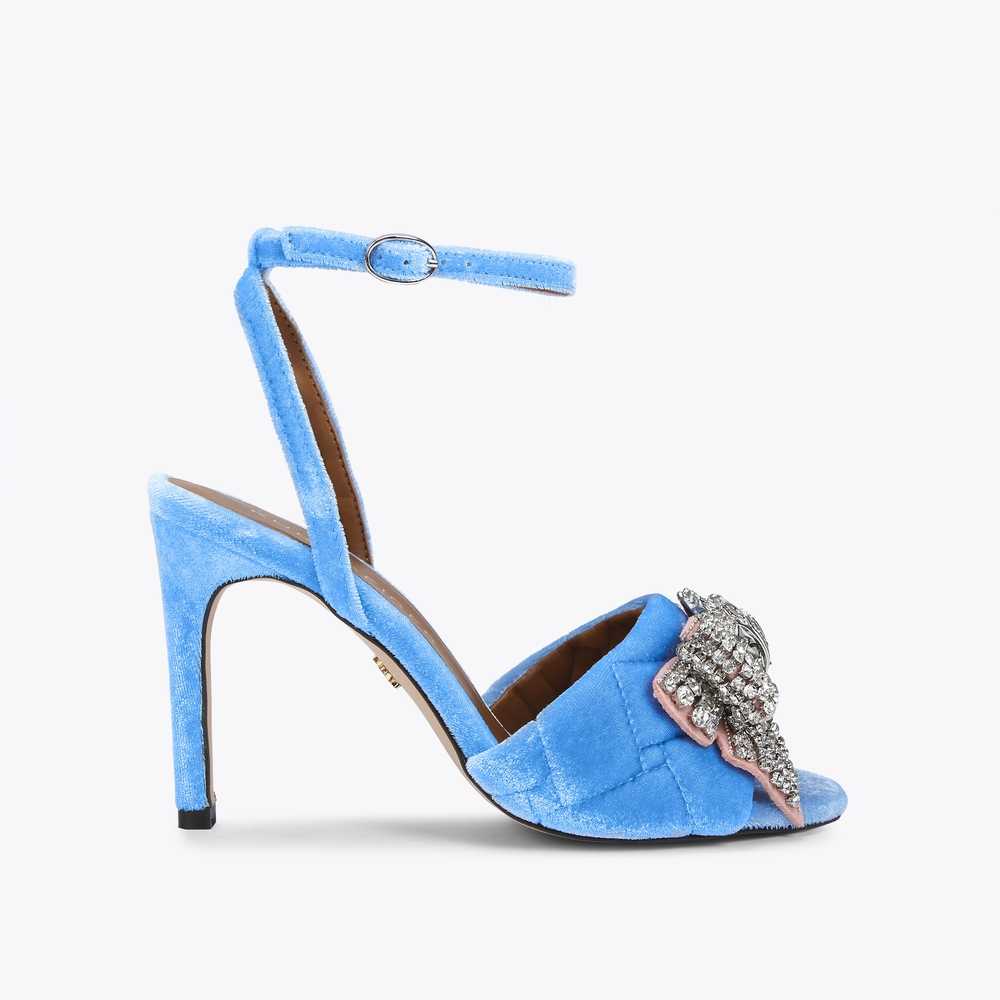 Blue Kurt Geiger Kensington Bow Women's Sandals | UAE-31274509