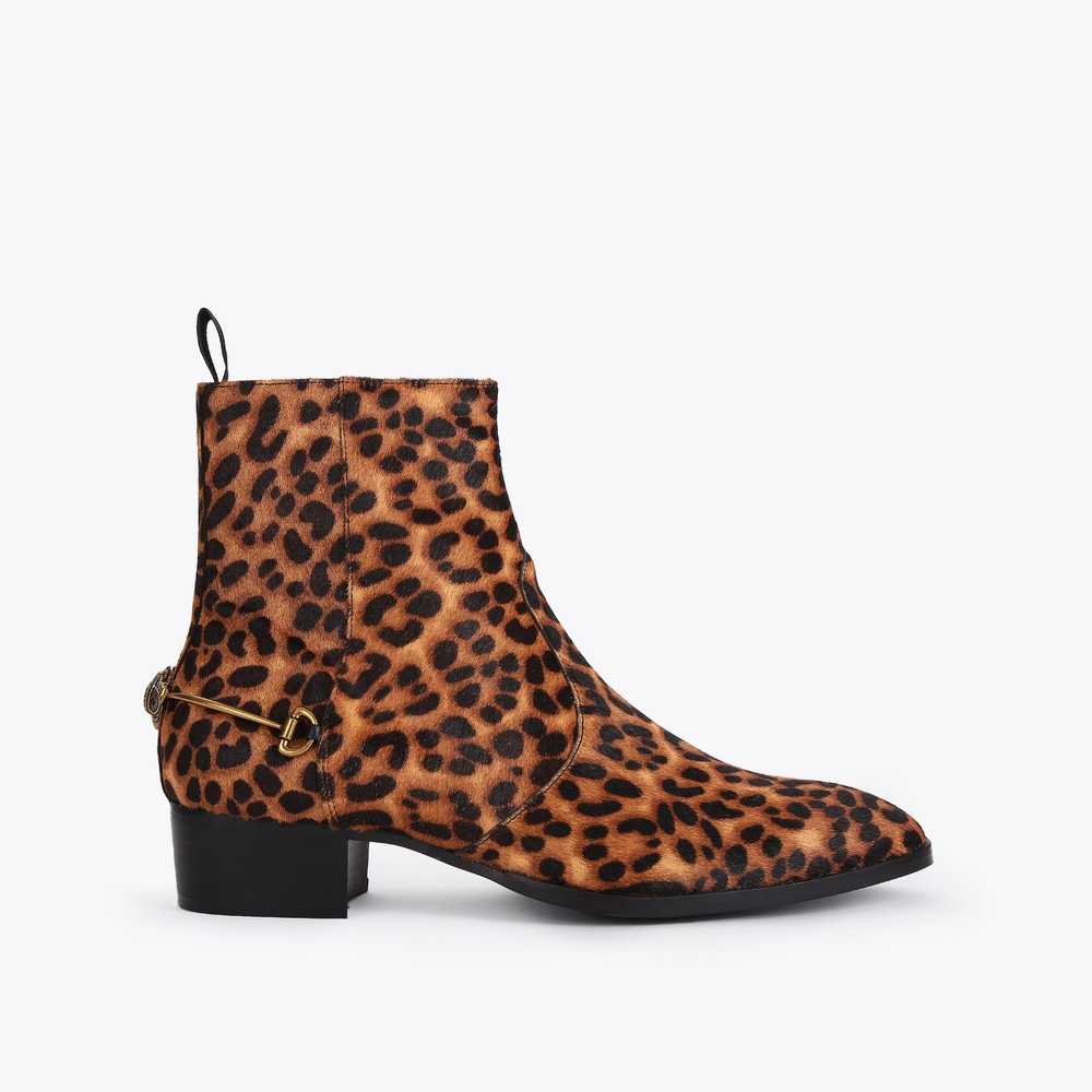 Brown Kurt Geiger Gin Leopard Men's Ankle Boots | UAE-01842979