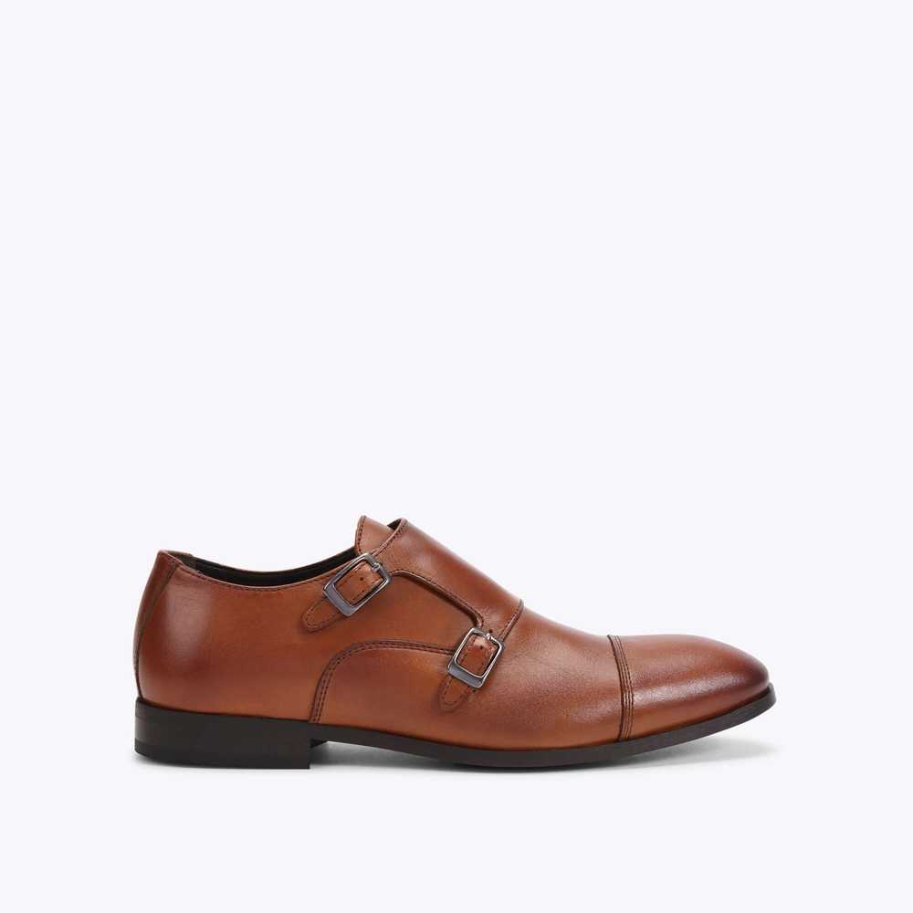 Brown Kurt Geiger Harry Monk Men's Loafers | UAE-01467839