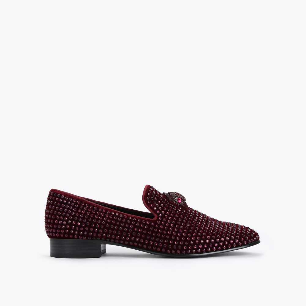 Burgundy Kurt Geiger Ace Stud Men's Loafers | UAE-17935069