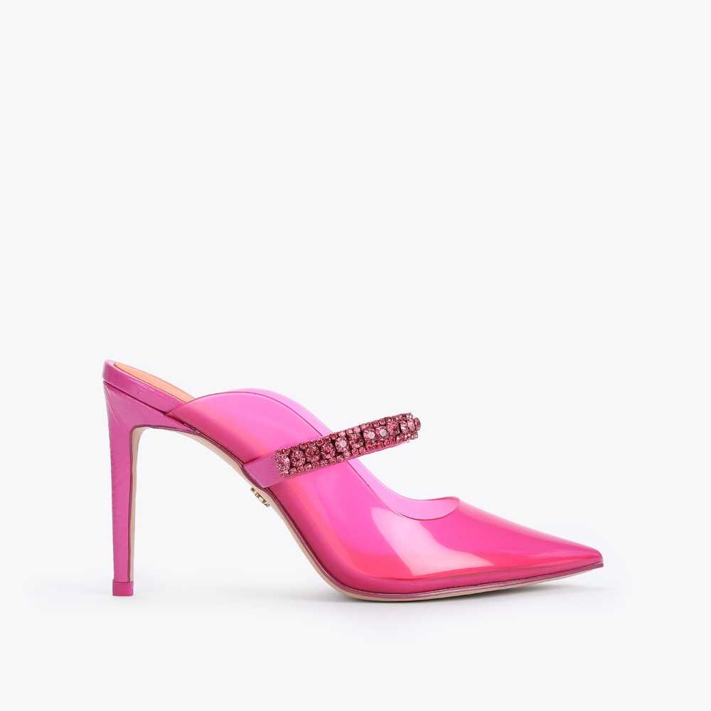 Fuchsia Kurt Geiger Duke Vinyl Women's Heels | UAE-36142879