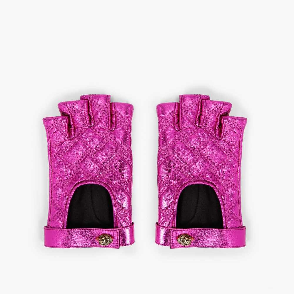 Fuchsia Kurt Geiger Kensington Fingerless Women's Gloves | UAE-40356179