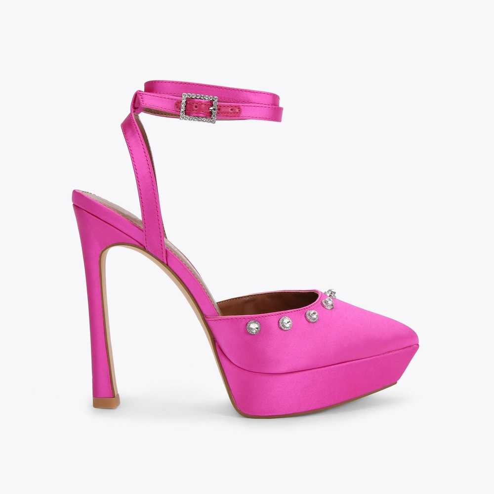 Fuchsia Kurt Geiger Octavia Platform Women's Heels | UAE-68924759