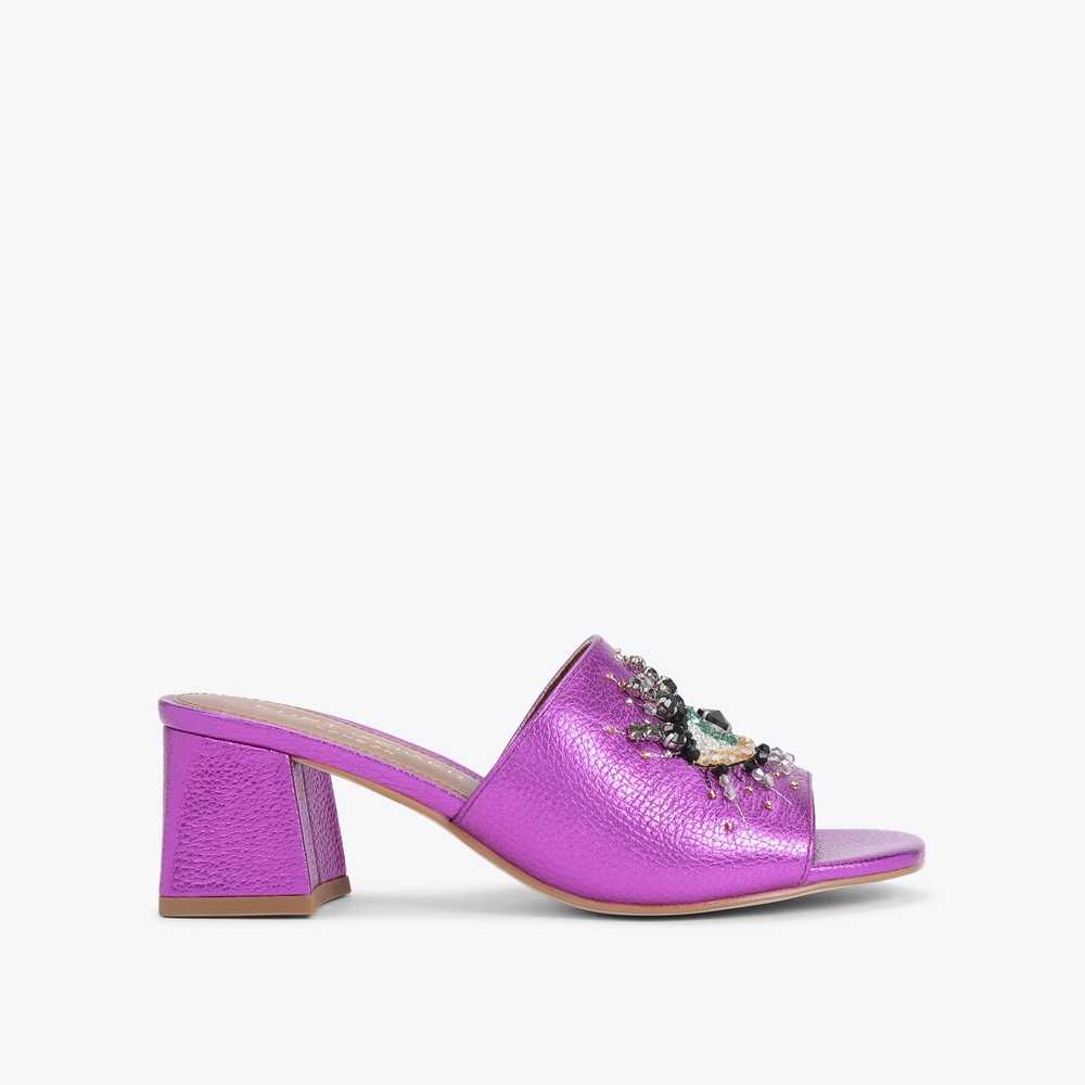 Fuchsia Kurt Geiger Olive Block Eye Women's Sandals | UAE-18793469