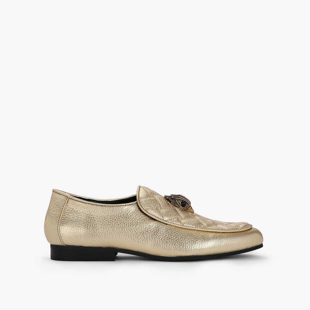 Gold Kurt Geiger Holly Eagle Women's Loafers | UAE-19403259