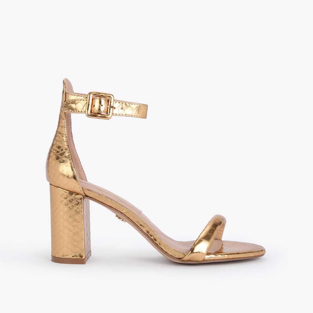 Gold Kurt Geiger Langley Women's Sandals | UAE-74651209