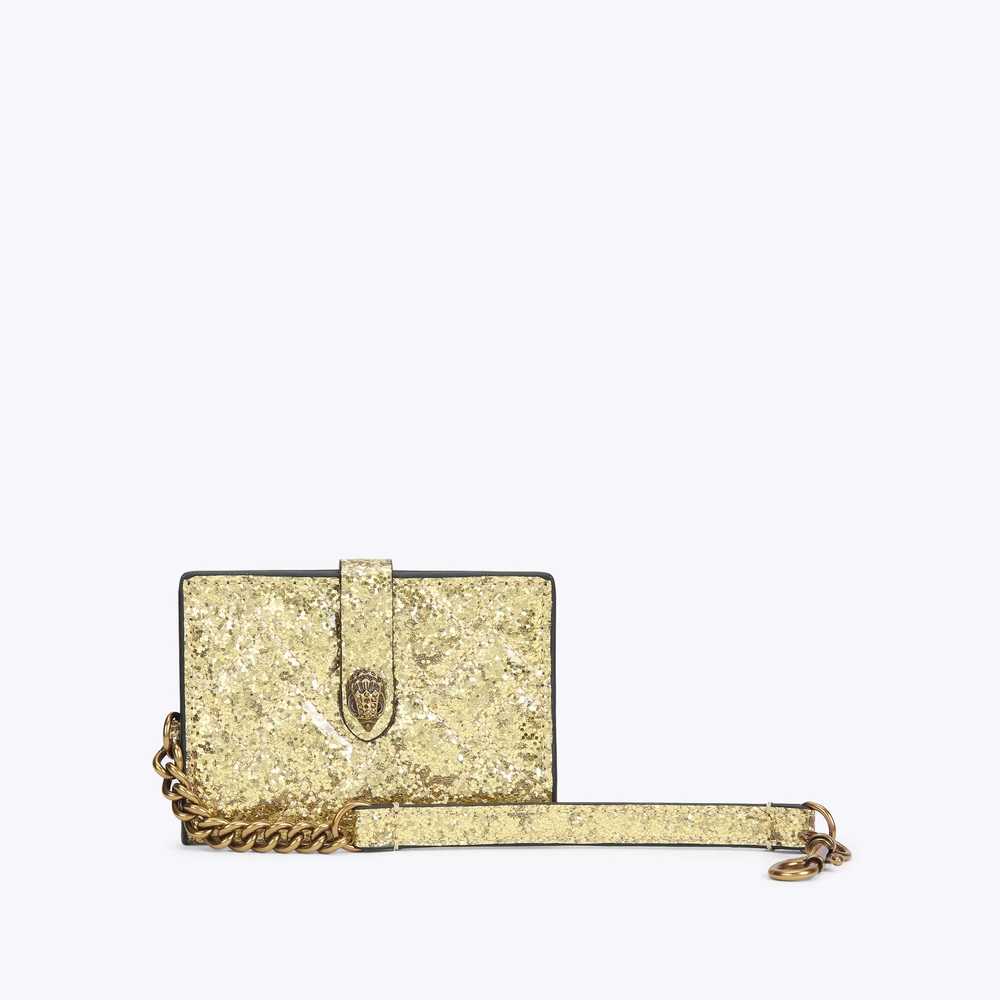 Gold Kurt Geiger Mirror Card Kensington Women's Cardholders | UAE-91620439