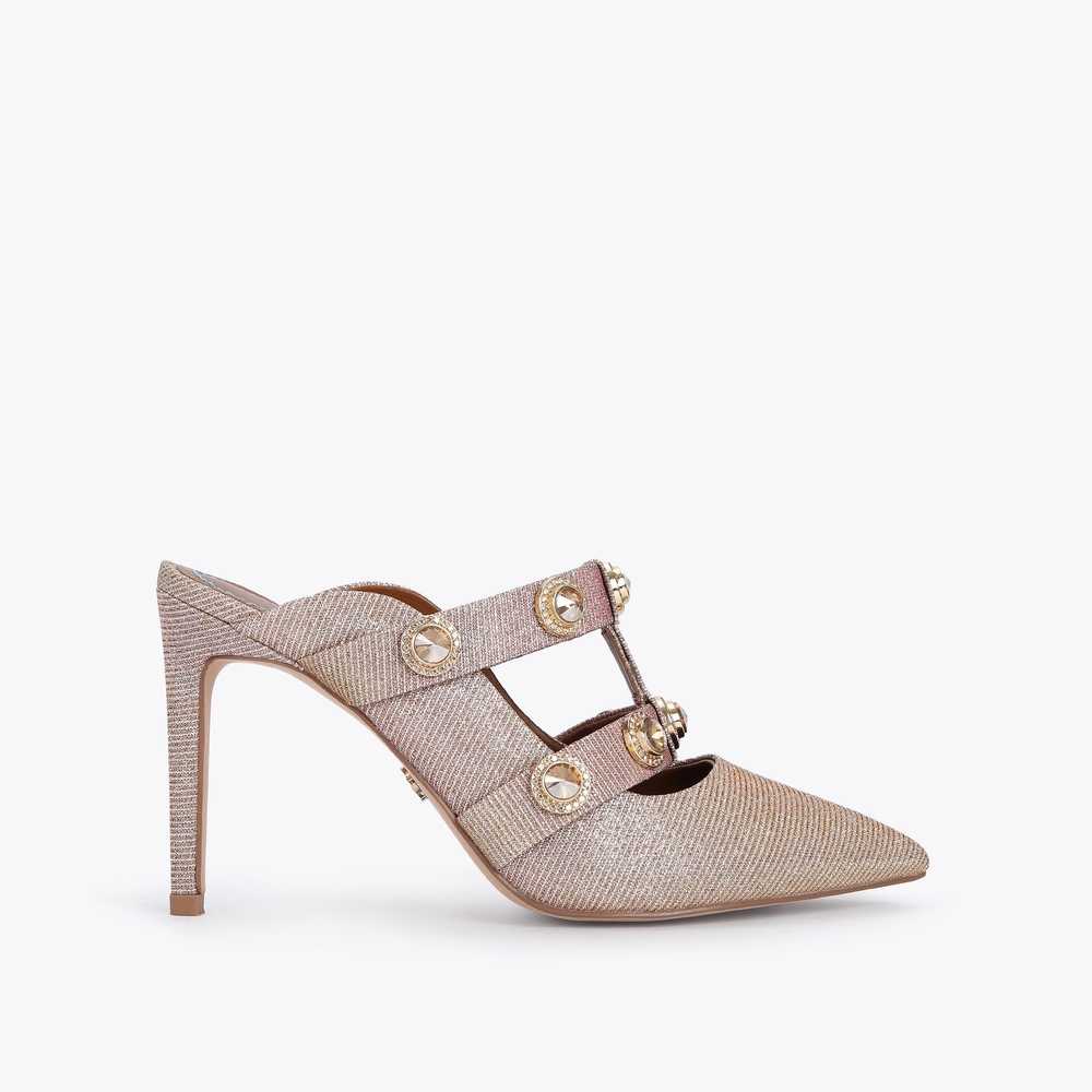 Gold Kurt Geiger Octavia Women's Heels | UAE-01437589