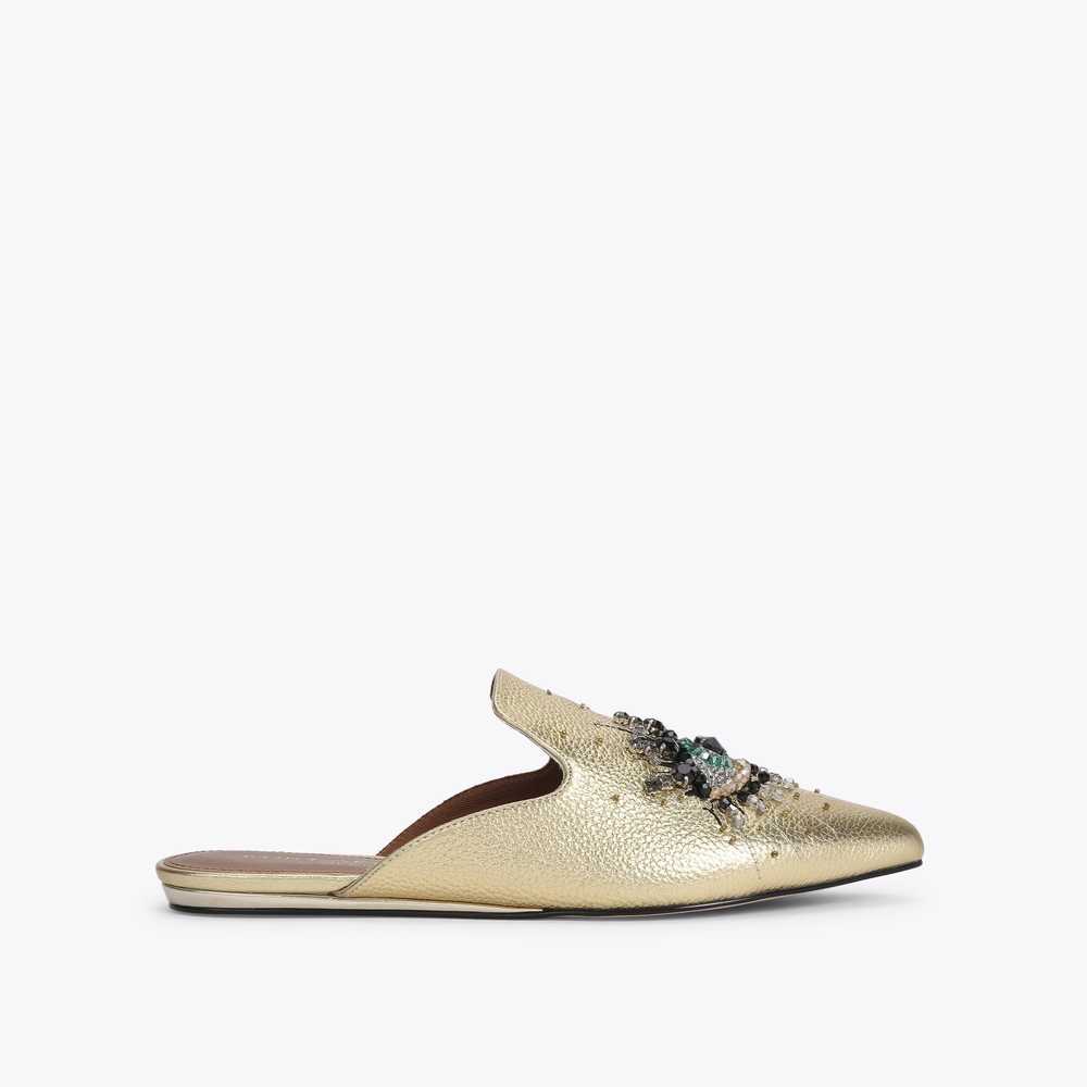 Gold Kurt Geiger Olive Eye Women's Sandals | UAE-41978529