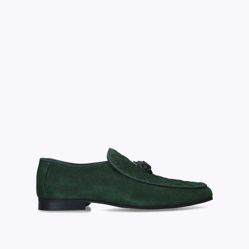 Green Kurt Geiger Hugh Eagle Drench Men's Loafers | UAE-78452619