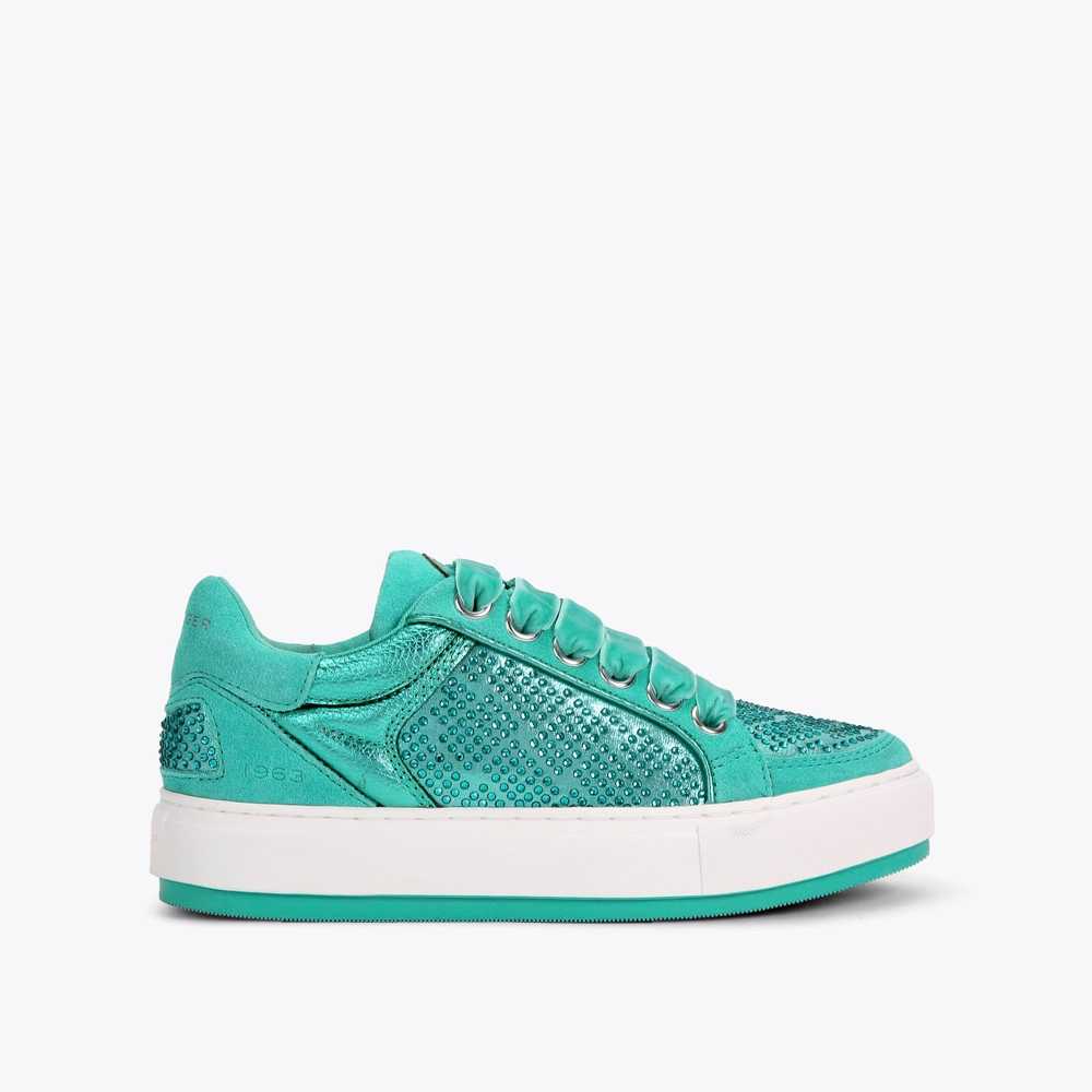 Green Kurt Geiger Southbank Women's Sneakers | UAE-76509139