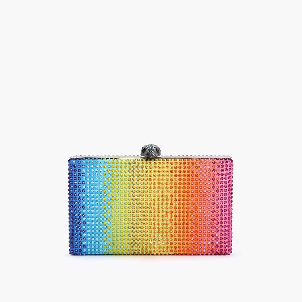 Multicolor Kurt Geiger Crystal Kensington Women's Clutch Bag | UAE-97018329