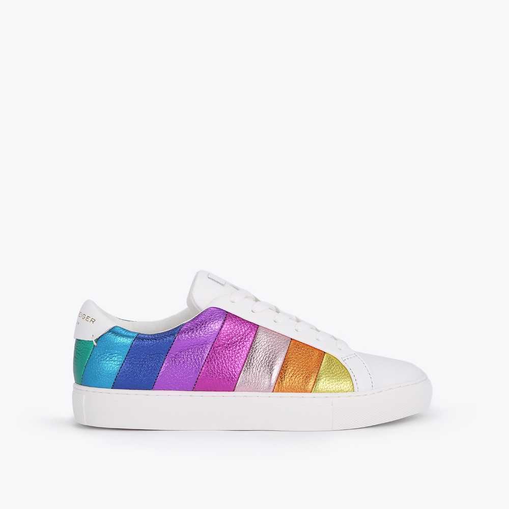 Multicolor Kurt Geiger Lane Stripe Women's Sneakers | UAE-71650299