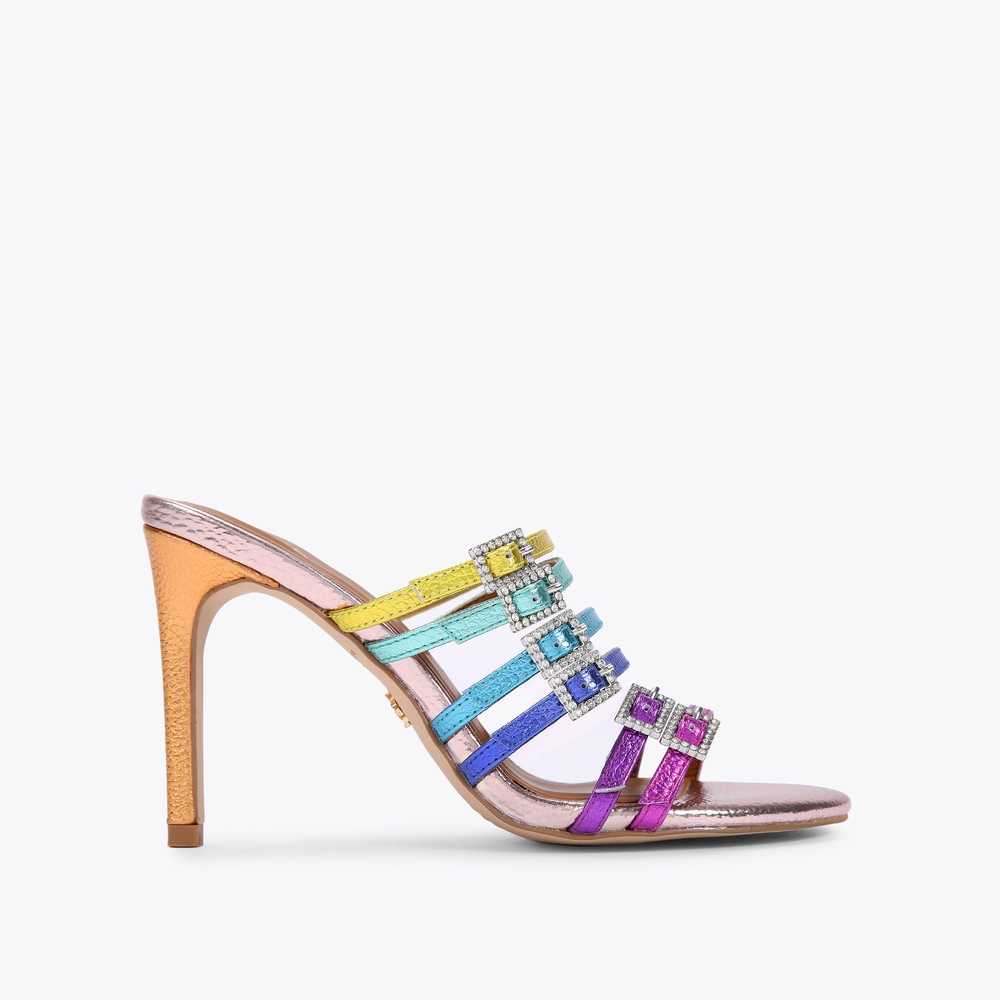 Multicolor Kurt Geiger Pierra Women's Mules | UAE-16482309