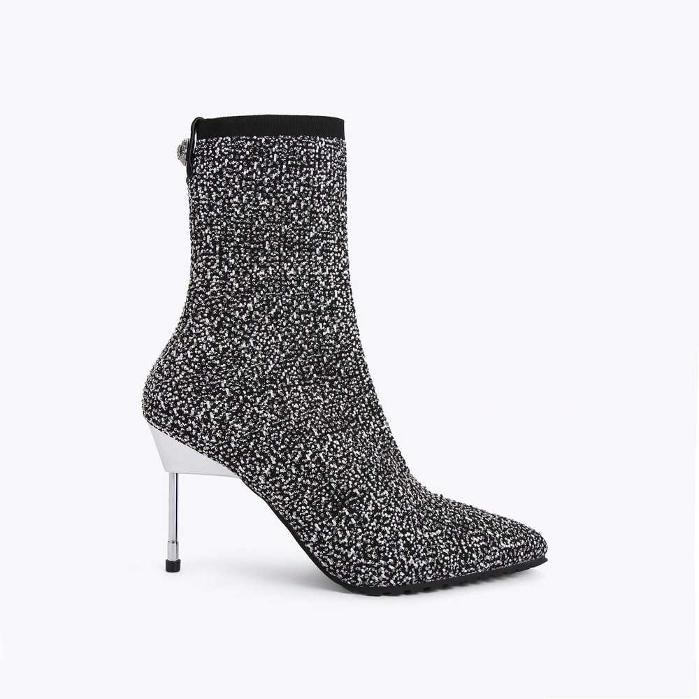 Silver Kurt Geiger Barbican Women's Heeled Boots | UAE-62193809