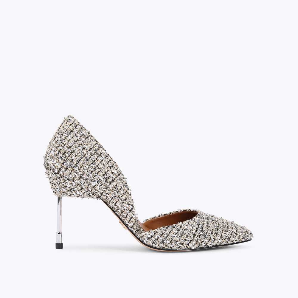 Silver Kurt Geiger Bond 90 Women's Heels | UAE-86092179