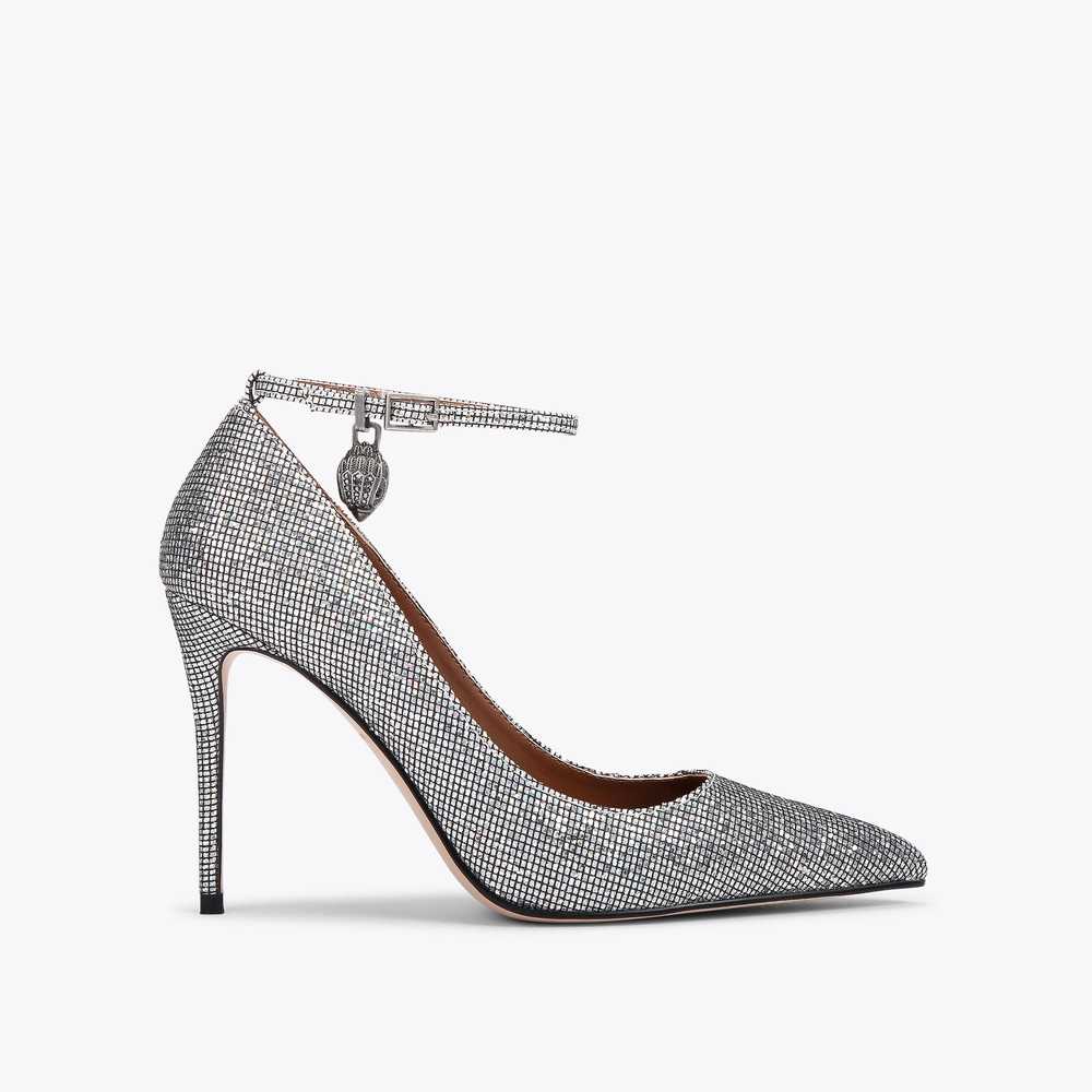 Silver Kurt Geiger Shoreditch Stiletto Women's Heels | UAE-13879249