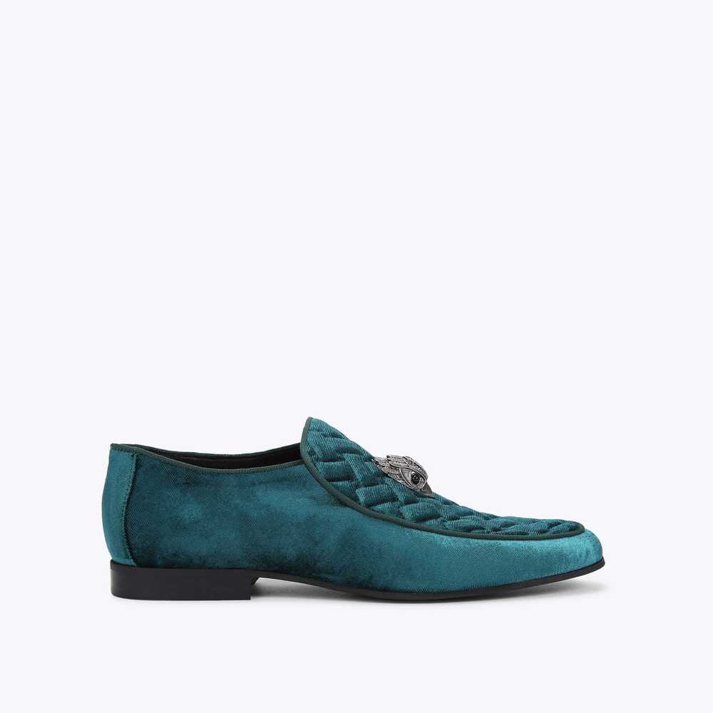 Turquoise Kurt Geiger Hugh Eagle Head Men's Loafers | UAE-75634199