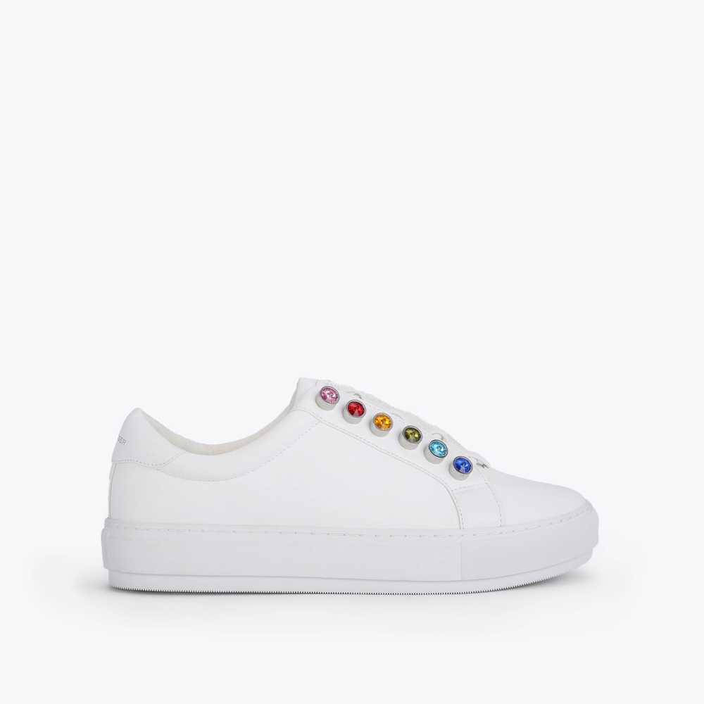 White Kurt Geiger Liviah Chunky Rainbow Women's Sneakers | UAE-48502939